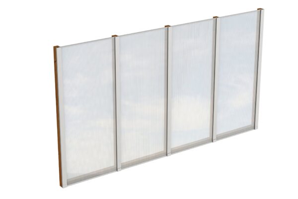 Seitenwand m. Polycarbonat, freistehend Fichte