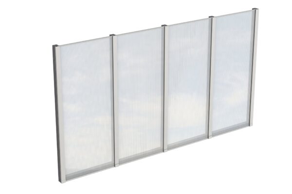 Seitenwand m. Polycarbonat, freistehend Fichte