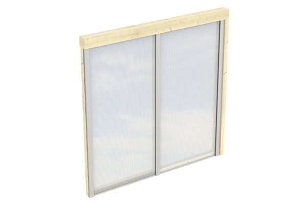 Seitenwand m. Polycarbonat, Wandanbau Fichte