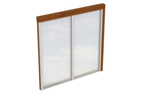 Seitenwand m. Polycarbonat, Wandanbau Fichte