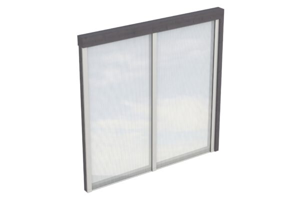 Seitenwand m. Polycarbonat, Wandanbau Fichte