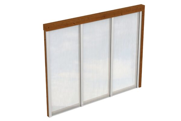 Seitenwand m. Polycarbonat, Wandanbau Fichte