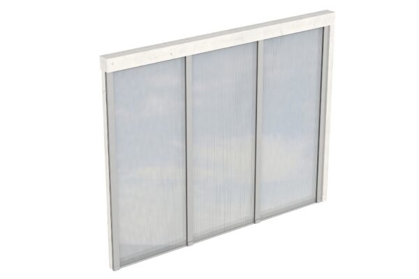 Seitenwand m. Polycarbonat, Wandanbau Fichte