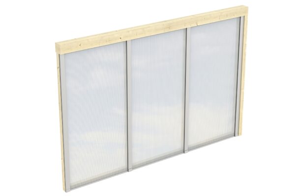 Seitenwand m. Polycarbonat, Wandanbau Fichte