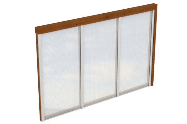 Seitenwand m. Polycarbonat, Wandanbau Fichte