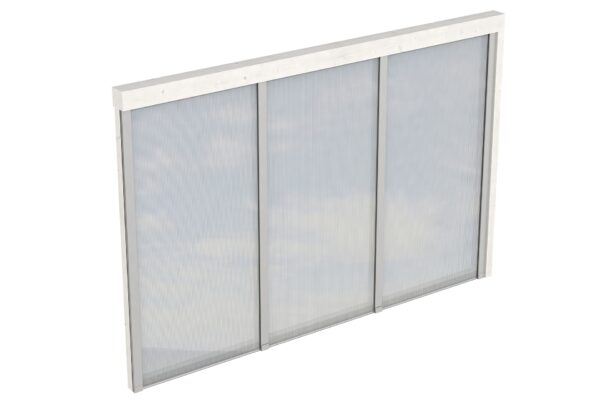 Seitenwand m. Polycarbonat, Wandanbau Fichte