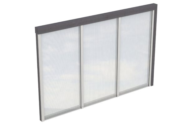 Seitenwand m. Polycarbonat, Wandanbau Fichte