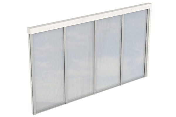 Seitenwand m. Polycarbonat, Wandanbau Fichte