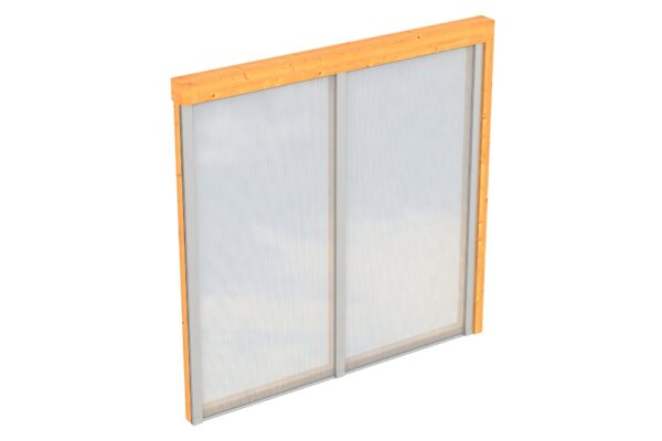 Seitenwand m. Polycarbonatplatten Douglasie