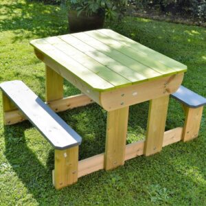 Holz Picknick Tisch mit 2 Bänken