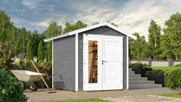 Gartenhaus 224 A  21 mm, Design-Doppeltür