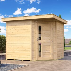 Gartenhaus 229 A, 21 mm, neue Design-Einzeltür
