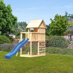 Stelzenspielhaus Frieda mit 2,5m Rutsche