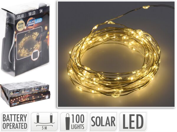 Solar-Silberdraht 100LEDs