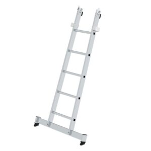 Günzburger Steigtechnik Sprossen-Glasreinigerleiter Unterteil mit nivello®-Traverse 5 Sprossen