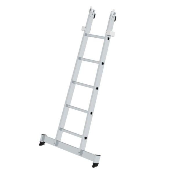 Günzburger Steigtechnik Sprossen-Glasreinigerleiter Unterteil mit nivello®-Traverse 5 Sprossen