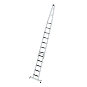 Günzburger Steigtechnik Stufen-Glasreinigerleiter-Satz mit nivello®-Traverse und clip-step R13 2-teilig