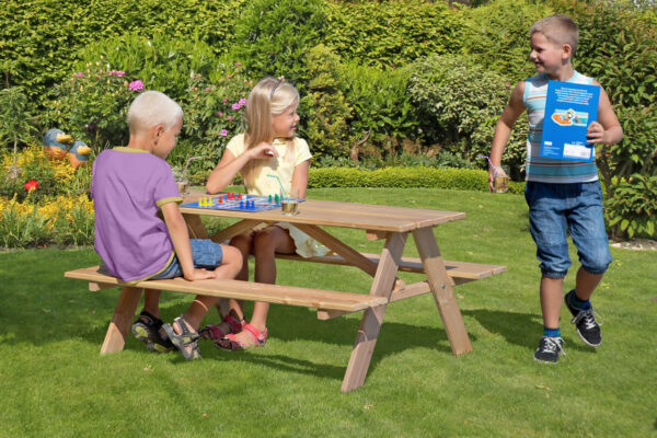 Kinderpicknicktisch / Sitzgruppe aus L?rchenholz 116x90x50cm