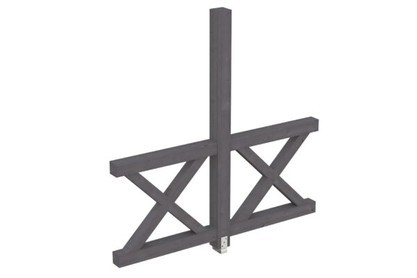 Seitenwand Andreaskreuz, freistehehend Fichte
