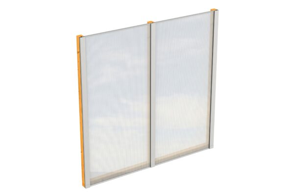 Seitenwand m. Polycarbonat, freistehend Fichte