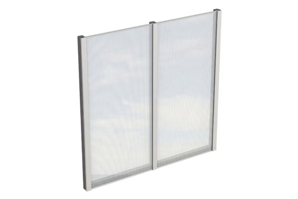 Seitenwand m. Polycarbonat, freistehend Fichte