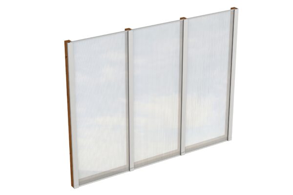 Seitenwand m. Polycarbonat, freistehend Fichte