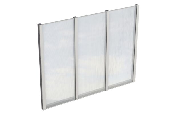 Seitenwand m. Polycarbonat, freistehend Fichte