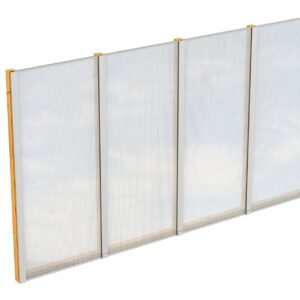 Seitenwand m. Polycarbonat, freistehend Fichte