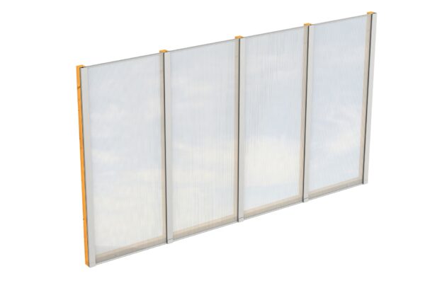 Seitenwand m. Polycarbonat, freistehend Fichte