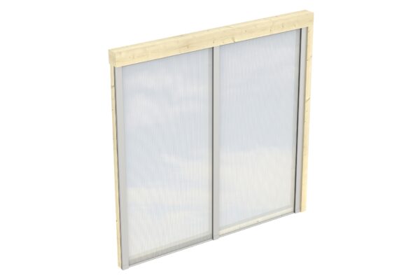 Seitenwand m. Polycarbonat, Wandanbau Fichte