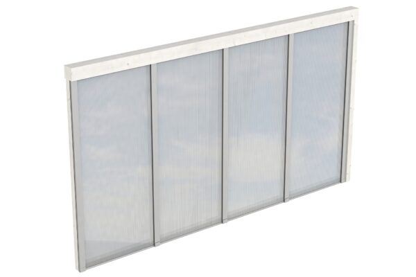 Seitenwand m. Polycarbonat, Wandanbau Fichte