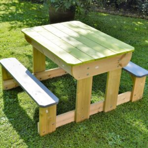 Holz Picknick Tisch mit 2 Bänken