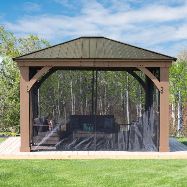 Moskitonetz Holzpavillon
