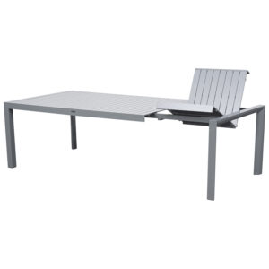 Ausziethsich 195/255x120cm, Alu silbergrau