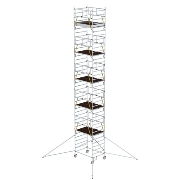 Günzburger Steigtechnik Rollgerüst SG 1,35 x 1,80 m mit Ausleger & Doppel-Plattform Plattformhöhe 10,35 m