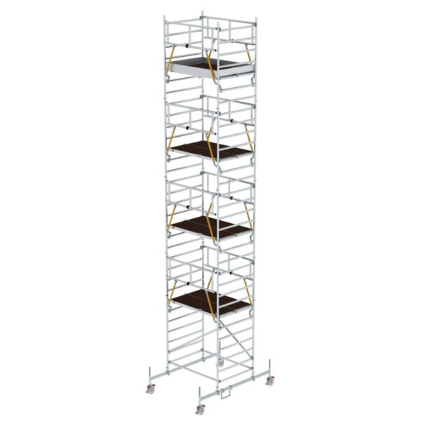 Günzburger Steigtechnik Rollgerüst SG 1,35 x 1,80 m mit Fahrbalken & Doppel-Plattform Plattformhöhe 8,58 m