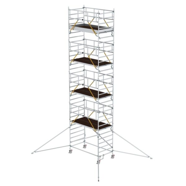Günzburger Steigtechnik Rollgerüst SG 1,35 x 2,45 m mit Ausleger & Doppel-Plattform Plattformhöhe 8,39 m