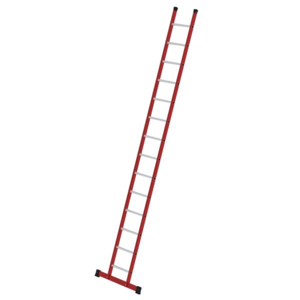 Günzburger Steigtechnik Sprossen-Anlegeleiter GFK/Alu mit Traverse 14 Sprossen