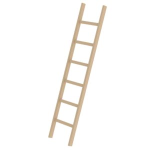 Günzburger Steigtechnik Sprossen-Anlegeleiter Holz ohne Traverse 6 Sprossen