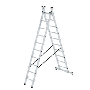 Günzburger Steigtechnik Sprossen-Mehrzweckleiter 2-teilig mit nivello®-Traverse 2x10 Sprossen