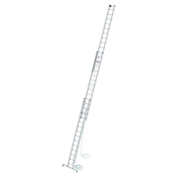 Günzburger Steigtechnik Sprossen-Seilzugleiter 3-teilig mit nivello®-Traverse 3x14 Sprossen