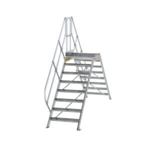 Günzburger Steigtechnik Überstieg 45° Stufenbreite 800 mm 8 Stufen