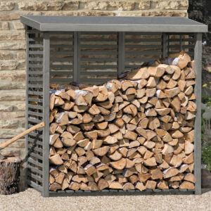 Kaminholzregal FLAMMO Gr??e L 208x75x200cm KDI grau