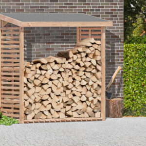 Kaminholzregal KAMO aus L?rchenholz 200x75x200cm