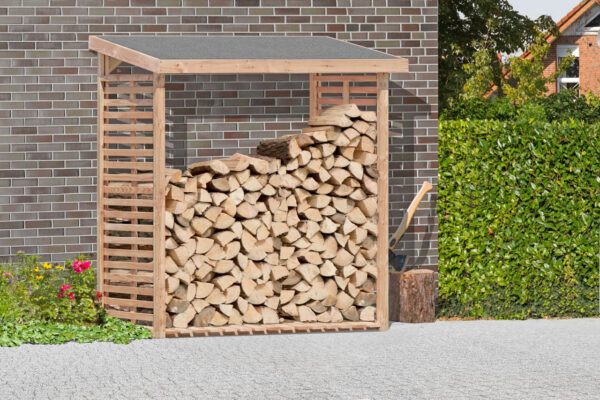 Kaminholzregal KAMO aus L?rchenholz 200x75x200cm