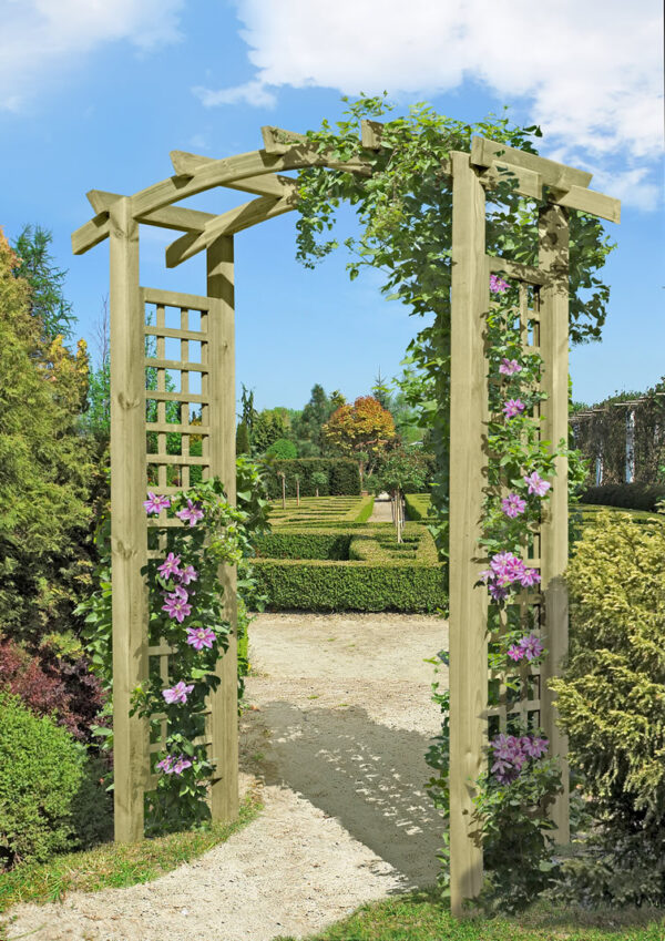 Eingangspergola mit Bogen