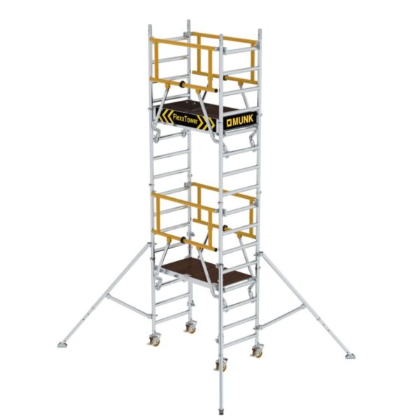 Günzburger Steigtechnik FlexxTower SG mit vorlaufendem Geländer Plattformhöhe 3,10 m