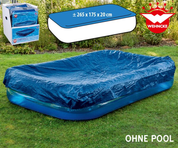 Poolabdeckung mit Gummizug, blau