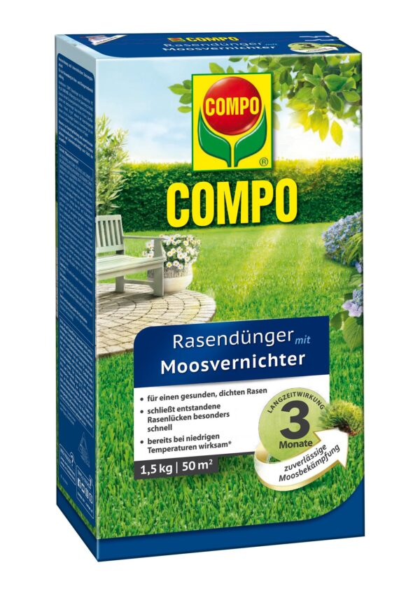 Rasendünger mit Moosvernichter 1,5 kg für 50 m²