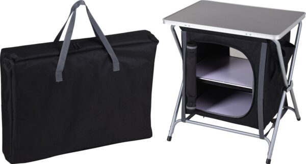Camping-Tisch, mit Schrank